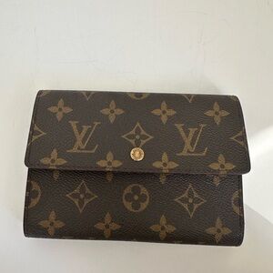 Louis Vuitton Brown and Tan Monogram Clutch